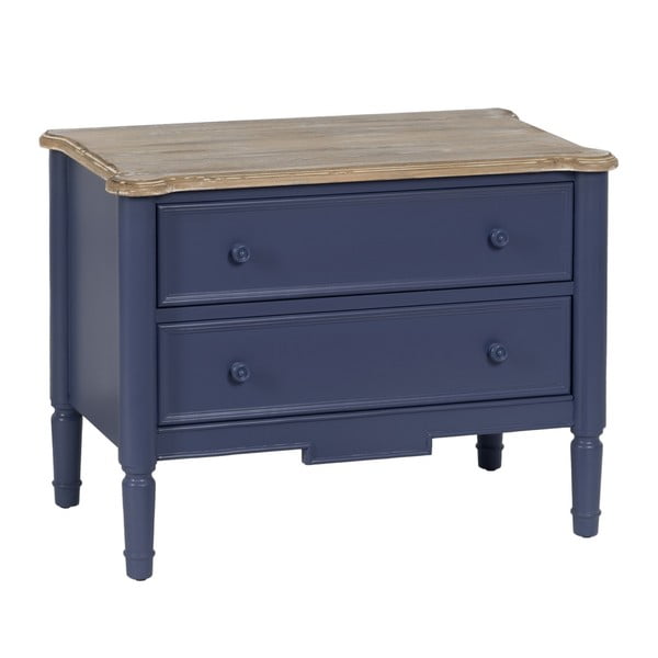 Comodă albastră joasă din lemn de brad 80x60 cm – Ixia