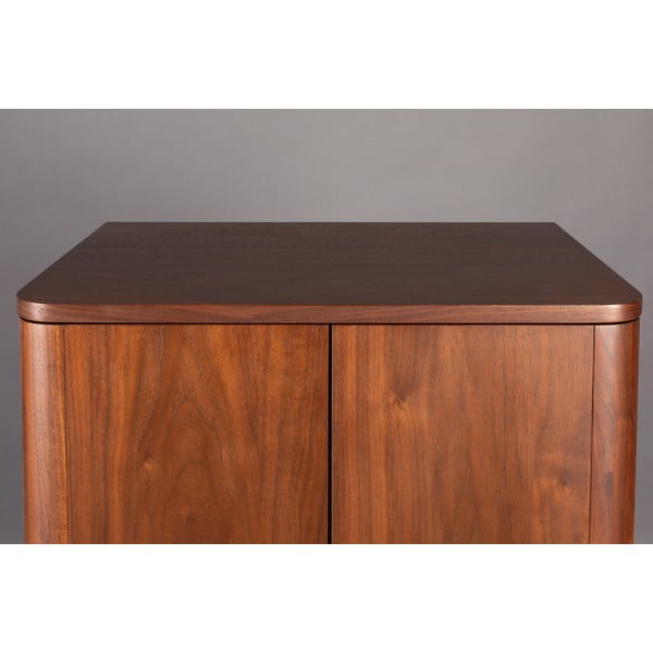 Dulap maro cu aspect de lemn de nuc cu ușă glisantă 62x125x45 cm Morrison – Dutchbone-image-4