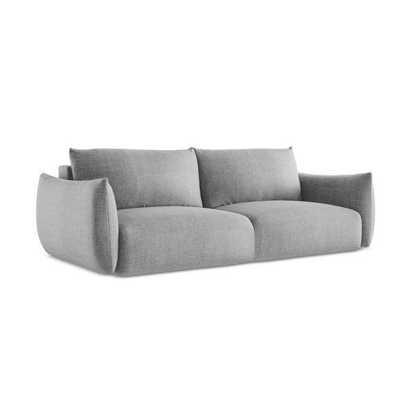 Canapea gri deschis extensibilă 230 cm Leila – Makamii-image-2