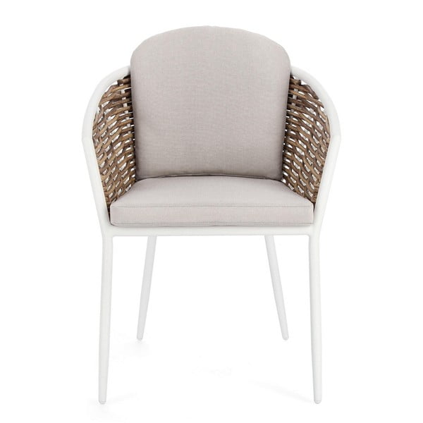 Scaun de grădină alb din metal Maribela   – Bizzotto-image-3