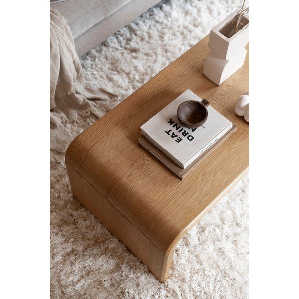 Măsuță de cafea în culoare naturală cu aspect de lemn de stejar 60x120 cm Brave – Zuiver-image-3