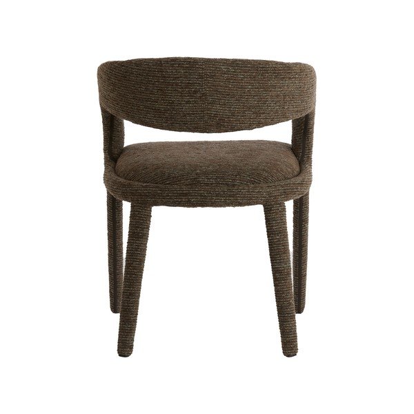 Scaun de dining maro închis cu cotiere tapițat Kyran – Light & Living-image-4