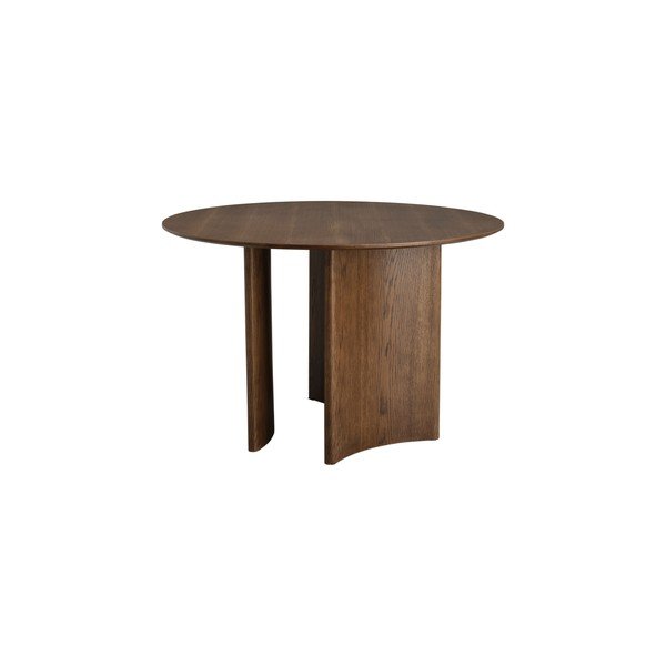 Masă de dining rotundă cu aspect de lemn de stejar ø 120 cm Trillving – Ellos Home-image-4