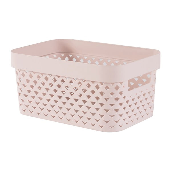 Cutie de depozitare roz-deschis din plastic 26x17,5x12 cm Pure – Curver