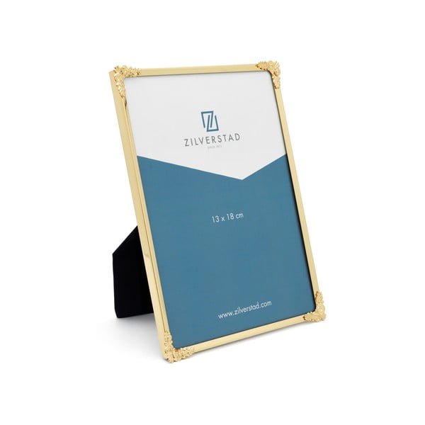 Ramă foto aurie de sine stătătoare/de suspendat din metal 13,5x18,5 cm Decora – Zilverstad