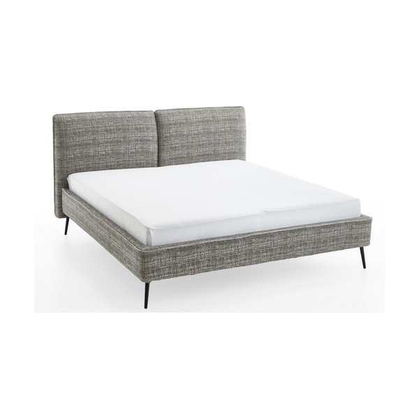Pat matrimonial verde închis tapițat fără somieră 160x200 cm Infinity – Meise Möbel