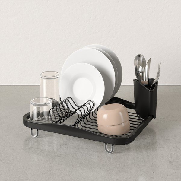 Scurgător de vase negru din oțel 36x28 cm Sinkin – Umbra-image-3