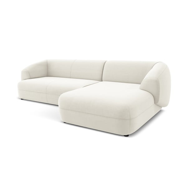 Colțar alb cu tapițerie din catifea (cu colț pe partea dreaptă) Moana – Makamii-image-4