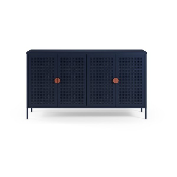 Dulap albastru închis din metal 160x90x40 cm Sayla – Marckeric