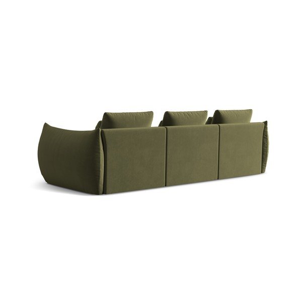 Canapea verde-deschis cu tapițerie din catifea 332 cm Bloom – Micadoni -image-3