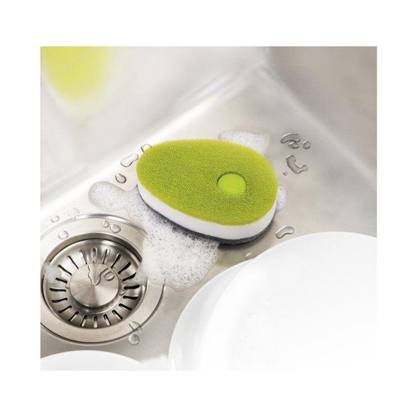 Set burete verde cu dozator pentru detergent Joseph Joseph Soapy-Sponge-image-1