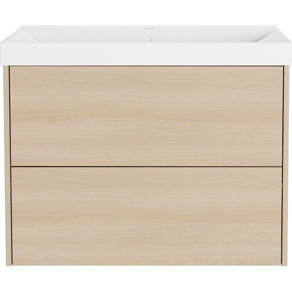 Dulap sub chiuvetă în culoare naturală suspendat cu aspect de lemn de stejar 81x65 cm Bodera – Germania-image-3