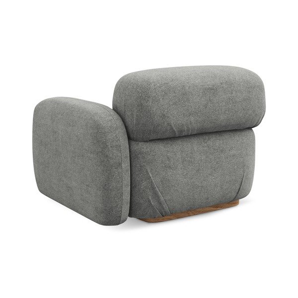 Modul pentru canapea modulară gri cu tapițerie din țesătură bouclé (cu colț pe partea dreaptă) Ailani – Makamii-image-3