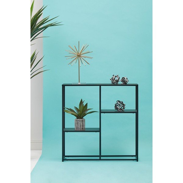 Etajeră neagră din oțel 80x81x26 cm Acero – Premier Housewares-image-2