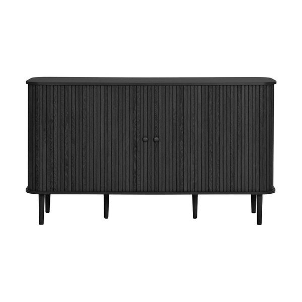 Comodă neagră din lemn de pin 140x79x40 cm Nikko – House Nordic-image-3