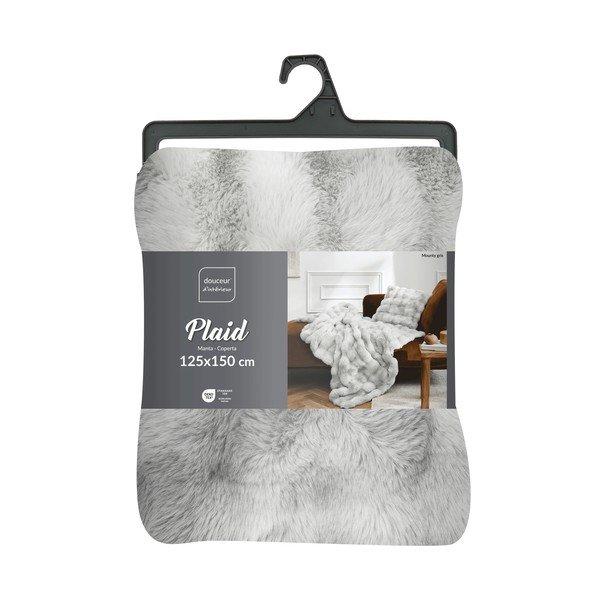 Pătură gri din micropluș/cocolino 125x150 cm Mounty – douceur d'intérieur-image-4