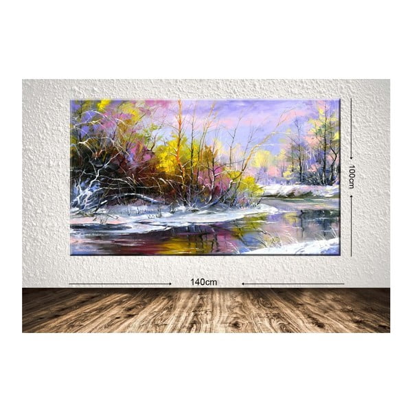 Tablou Winter River, 100 x 140 cm