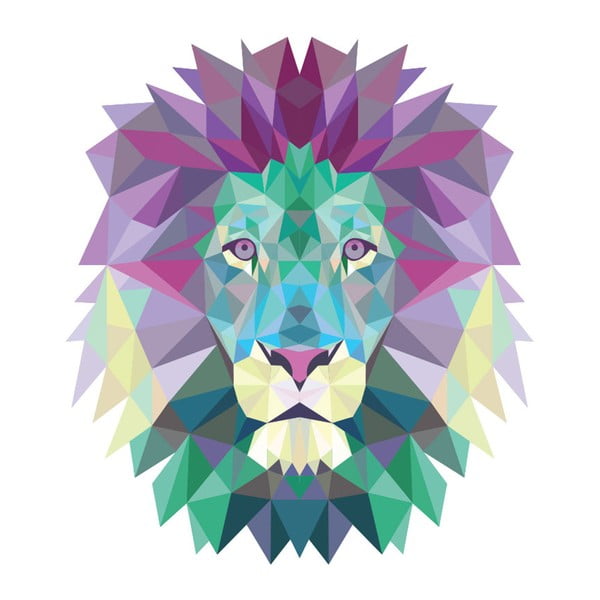 Autocolant Ambiance Origami Lion-image-2