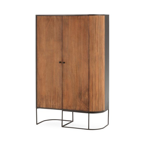 Comodă în culoare naturală din lemn de mango 100x165x40 cm Curve – MOME-image-4