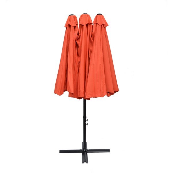 Umbrelă de soare portocalie 456x270 cm Double - Rojaplast-image-2