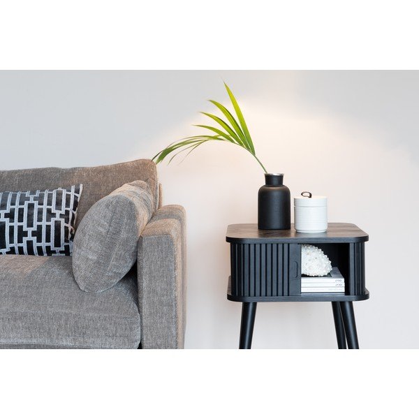 Noptieră neagră cu aspect de lemn de frasin Barbier – Zuiver-image-4
