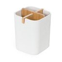 Organizator pentru baie Compactor Ecologic, 8,4 x 7,8 cm, alb