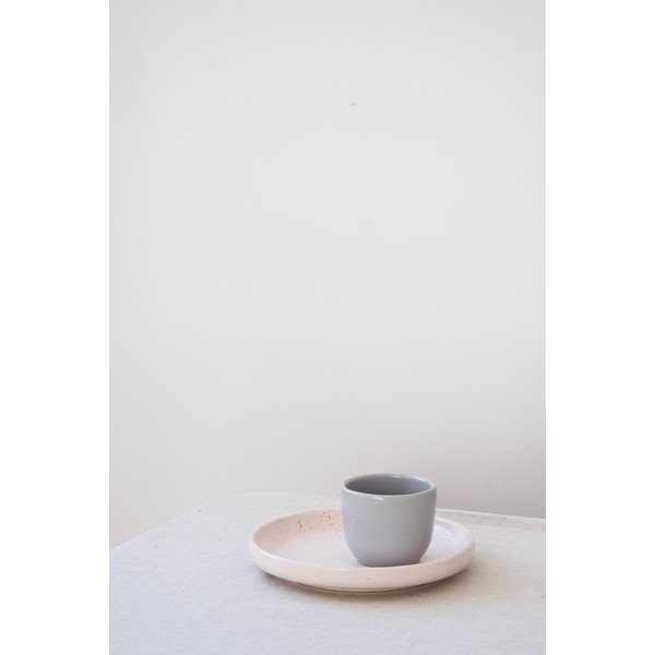 Farfurie din gresie pentru desert ÅOOMI Dust, ø 17 cm, roz deschis-image-3