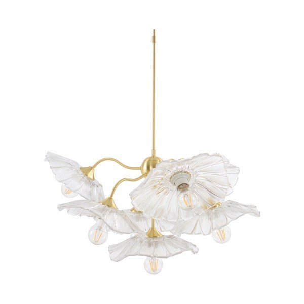 Lustră aurie cu intensitate reglabilă din sticlă ø 70 cm Nugget – Jotex-image-3