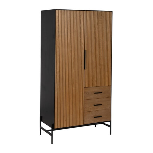 Șifonier în culoare naturală cu aspect de lemn de frasin 104x203 cm – Ixia