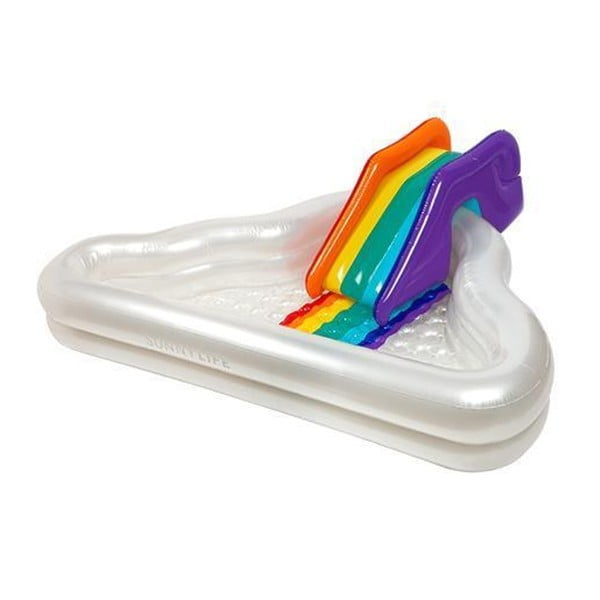 Bazin gonflabil pentru copii cu tobogan Sunnylife Rainbow