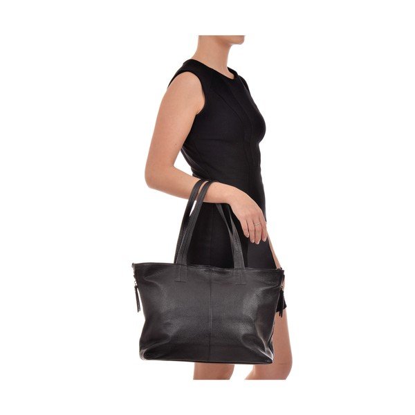 Geantă Tote din piele Roberta M Ambra, negru-image-2