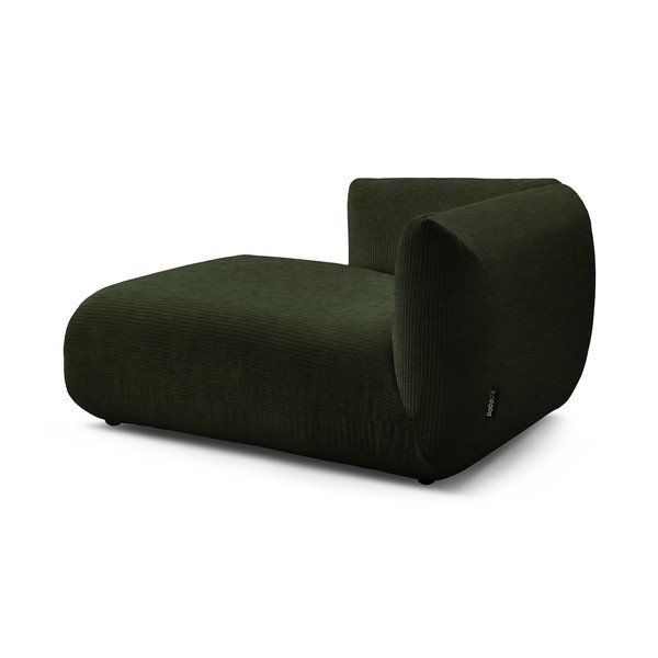 Modul pentru canapea verde cu tapițerie din catifea reiată  (cu colțar pe partea stângă ) Lecomte – Bobochic Paris-image-3