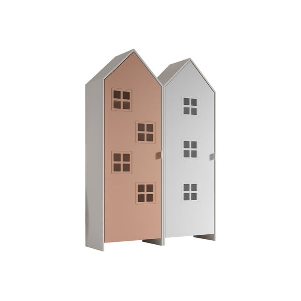 Șifonier de copii alb/roz 115x171,5 cm CASAMI BRUGES – Vipack