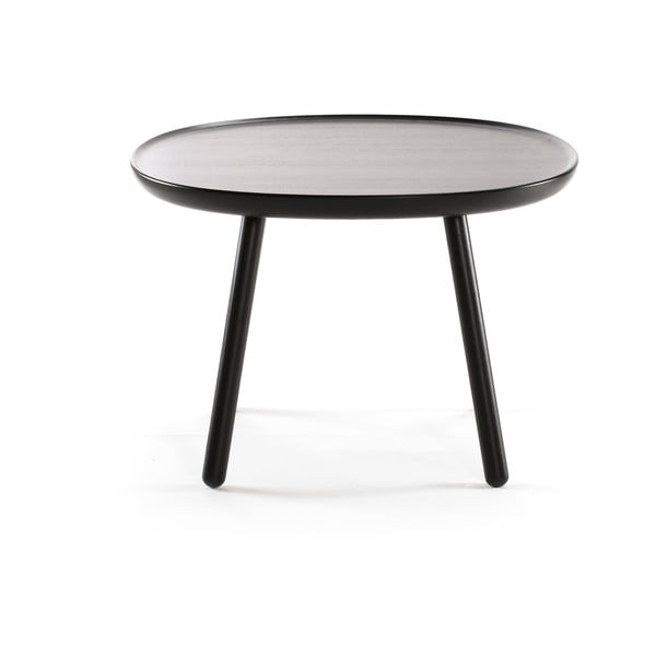 Măsuță auxiliară din lemn masiv EMKO Naïve, ø 64 cm, negru-image-1