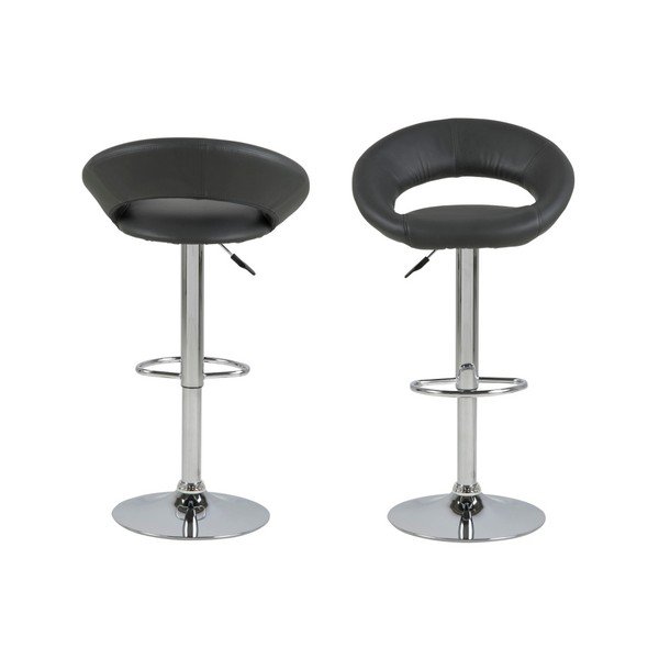 Scaun bar Actona Plump, negru-image-2