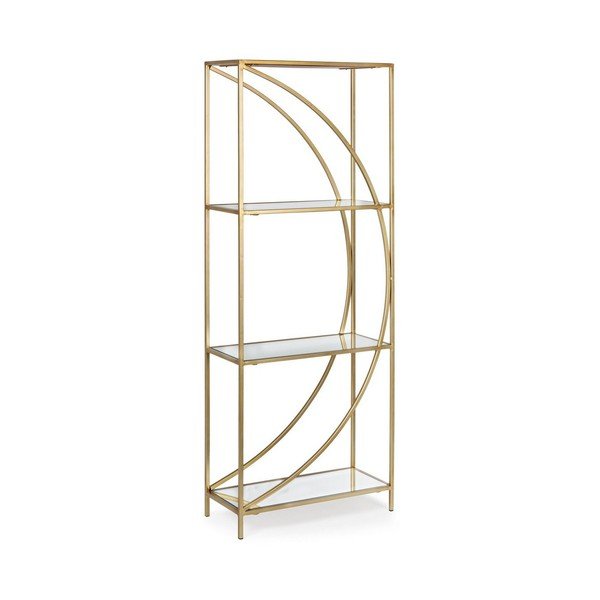 Bibliotecă aurie din oțel 56x151,5x25 cm Elenor – Bizzotto-image-2