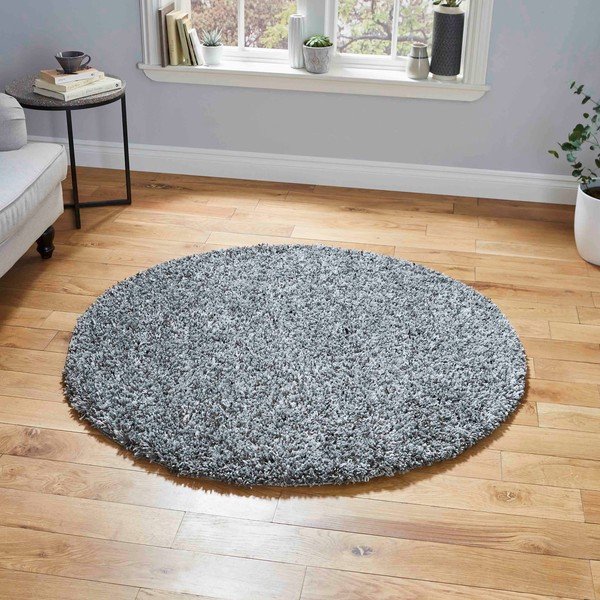 Covor gri rotund ø 133 cm Vista – Think Rugs-image-1