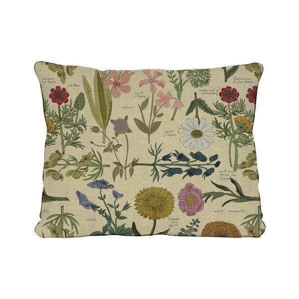 Pernă cu motive florale Surdic Plant, 50 x 35 cm, bej-image-3