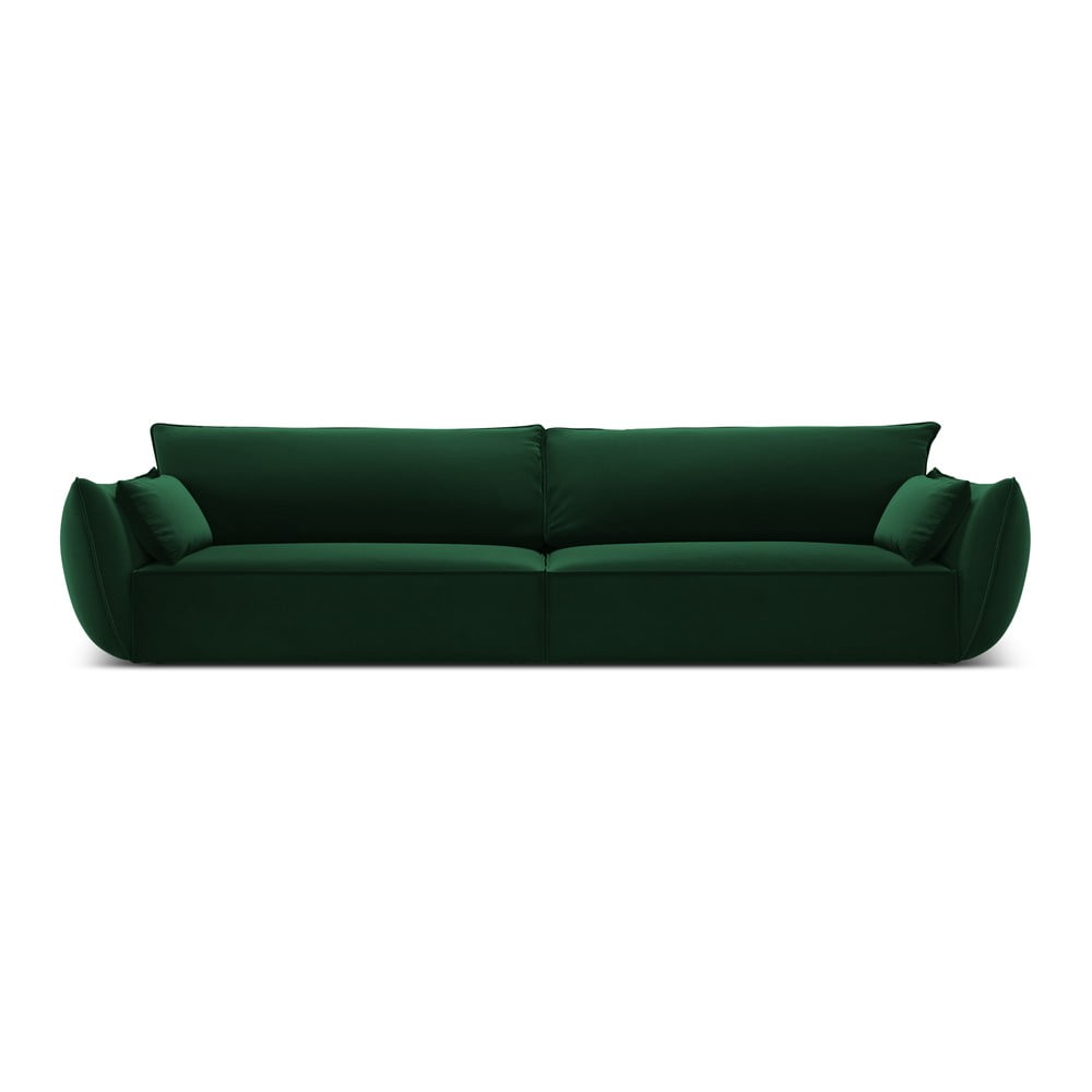 Canapea verde-închis cu tapițerie din catifea 248 cm Vanda – Mazzini Sofas