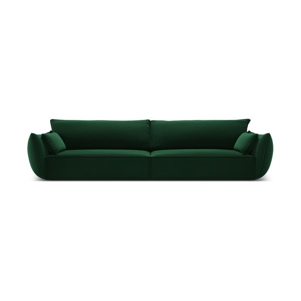 Canapea verde-închis cu tapițerie din catifea 248 cm Vanda – Mazzini Sofas