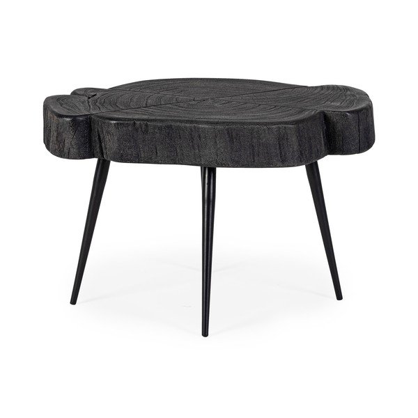 Măsuță de cafea neagră cu blat din lemn de acacia 35x46 cm Zakia – Bizzotto-image-2