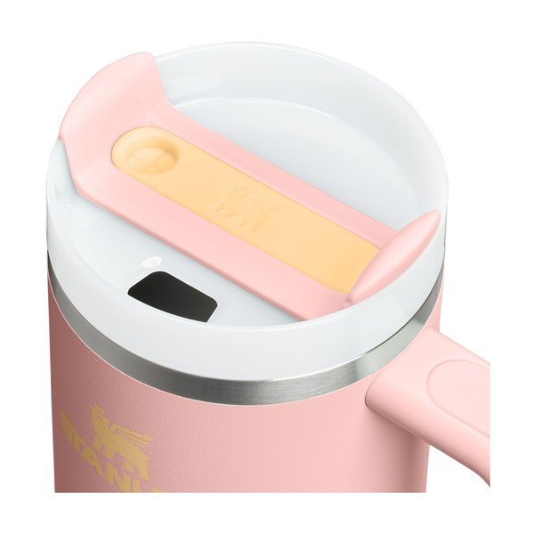 Termos piersică cu pai din oțel inoxidabil 890 ml Quencher H2.O FlowState™ Tumbler Peach Rose – Stanley-image-1