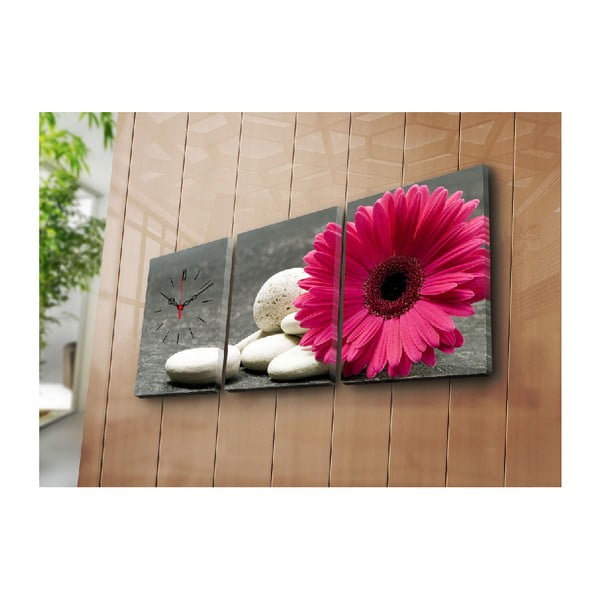 Ceas de perete cu imagine Gerbera, 96 x 40 cm-image-3