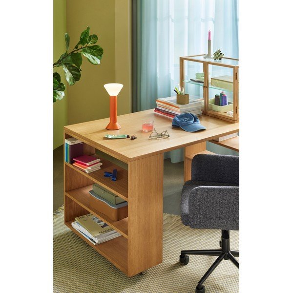 Vitrină în culoare naturală cu aspect de lemn de stejar 60x42x32 cm Poetic – Hübsch-image-2