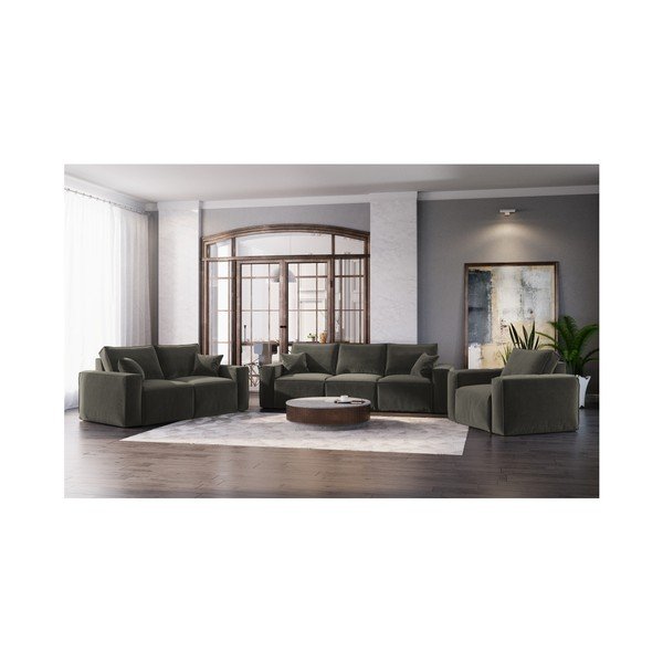 Canapea Cosmopolitan Design Florida, gri închis, 245 cm-image-4