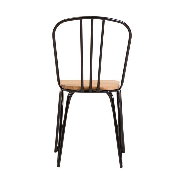 Scaun de dining negru din lemn de ulm District – Premier Housewares-image-4