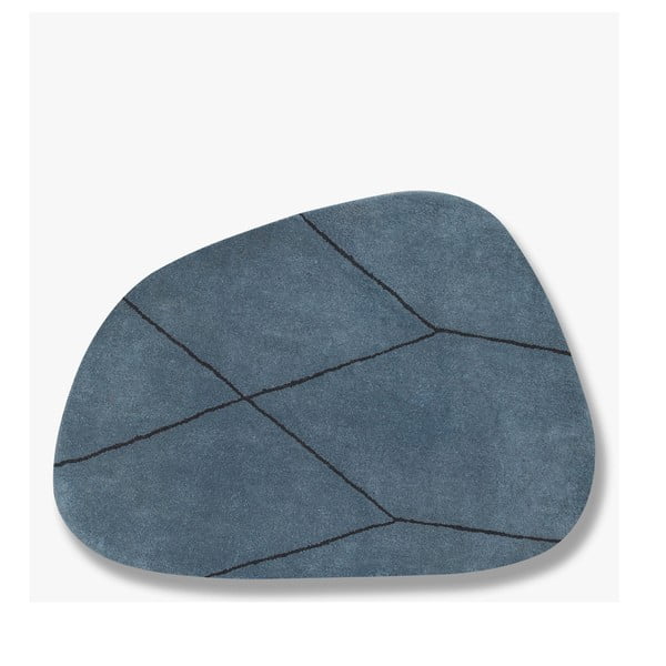 Covor albastru din lână 120x154 cm Shape – Mette Ditmer Denmark