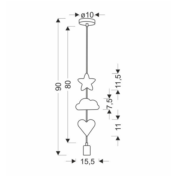 Corp de iluminat pentru copii cu abajur din metal Single – Candellux Lighting-image-2