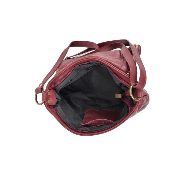 Poșetă tip crossbody din piele Isabella Rhea Martín, vișiniu-image-2