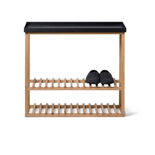 Etajeră încălțăminte/masă auxiliară cu blat negru Wireworks Hello Storage-image-1